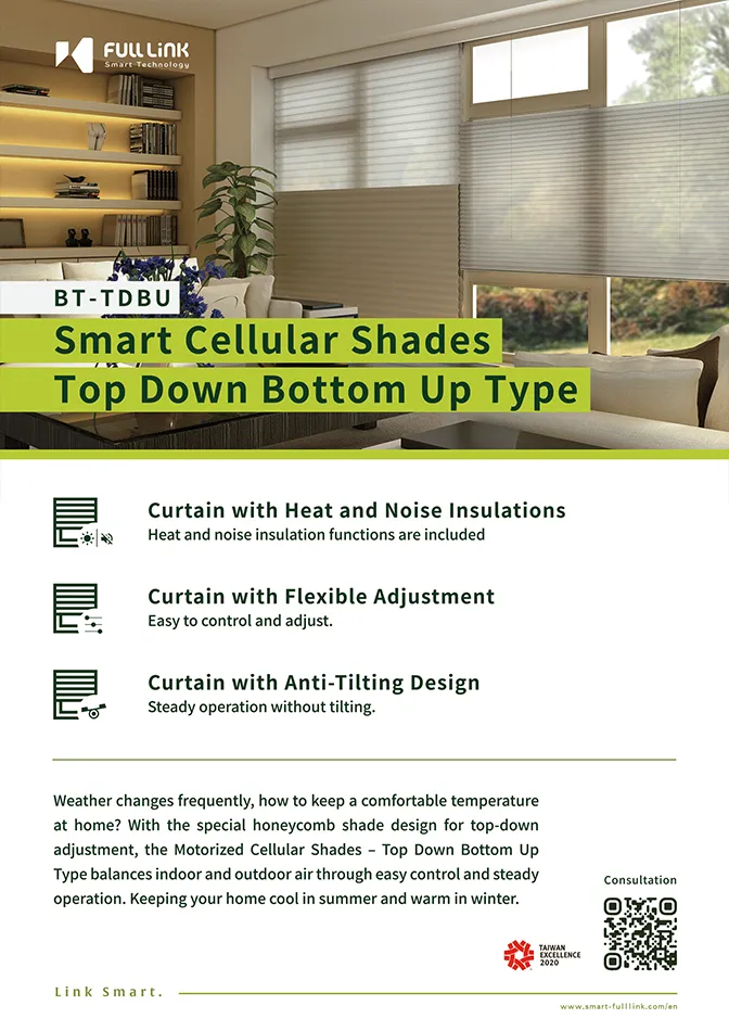 Smart Cellular Shades (Top Down Bottom Up Type)